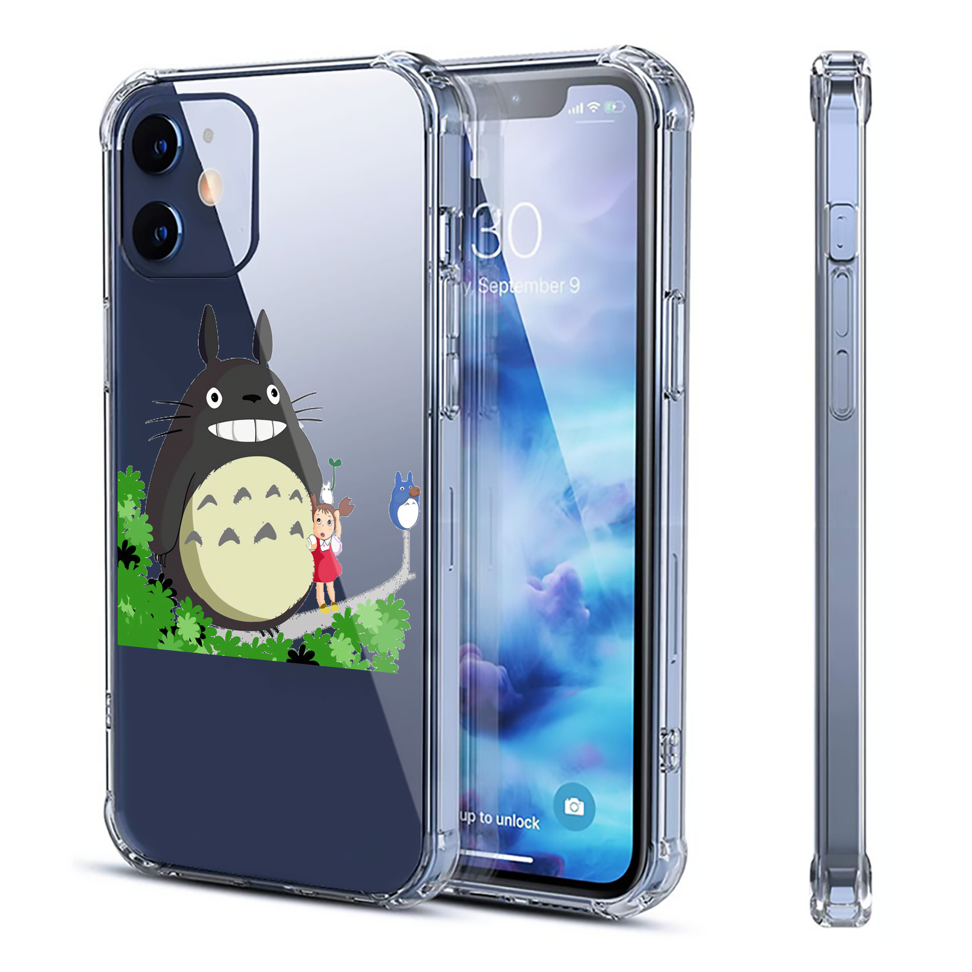 （画像用） となりのトトロ 草壁メイ 草壁サツキ My Neighbor Totoro Satsuki Kusakabe Mei Kusakabe 【iPhone 12シリーズ対応】透明スマホケース（クリアソフトケース）